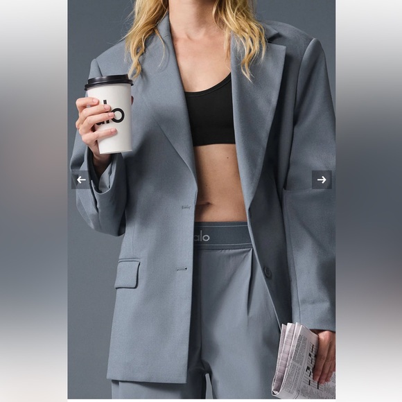 ALO Yoga First-Class Blazer Steel Grey Size XS - Picture 8 of 8